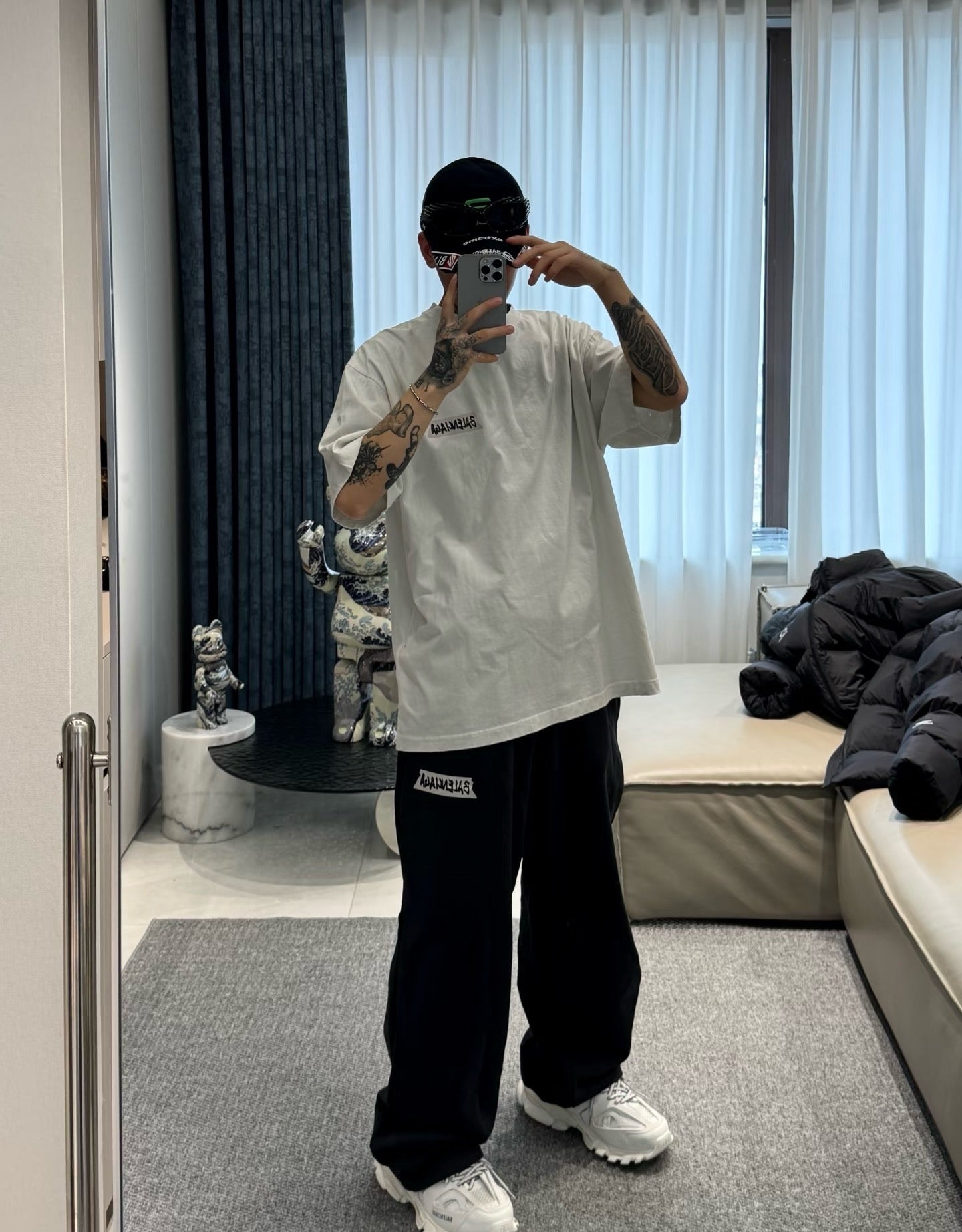발렌시아가 마스킹 테이프 티셔츠