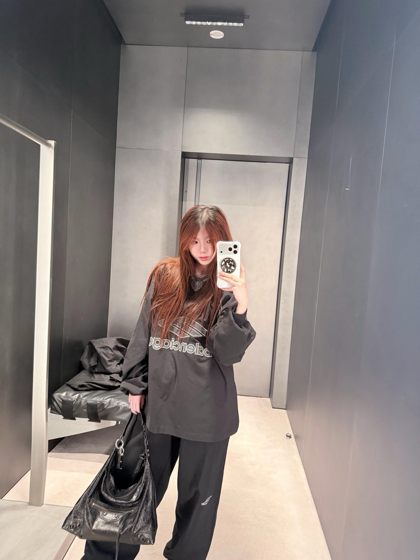 발렌시아가 3B 풋볼 배기 스웨트 팬츠