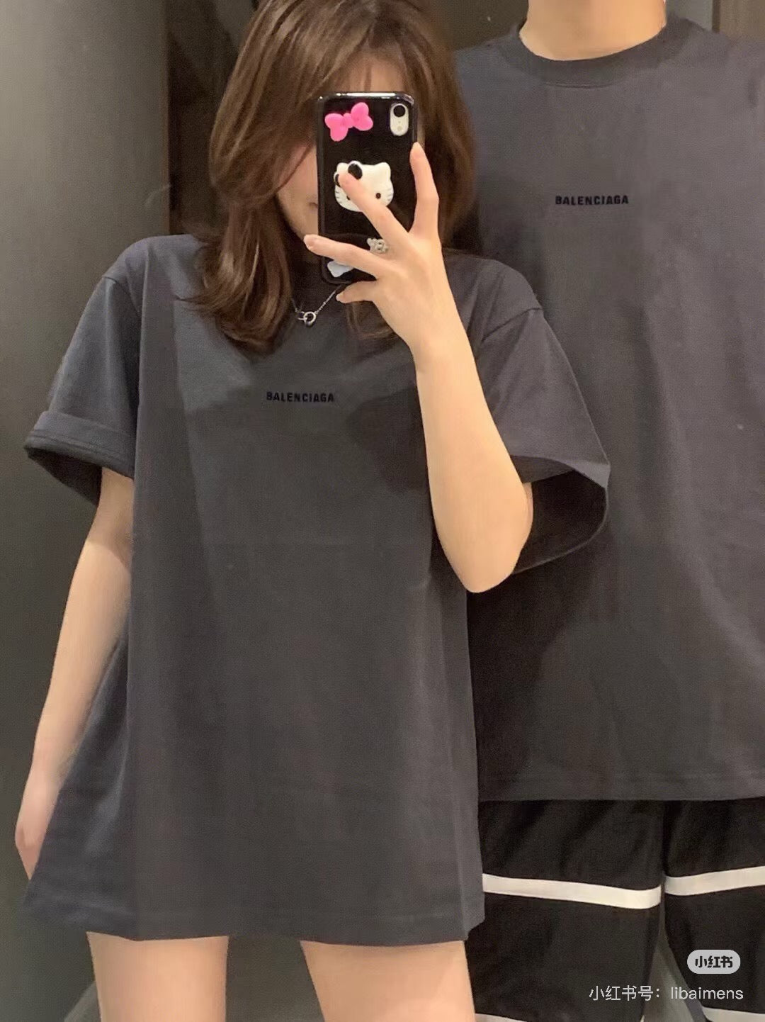 발렌시아가 워싱 미디엄 핏 티셔츠