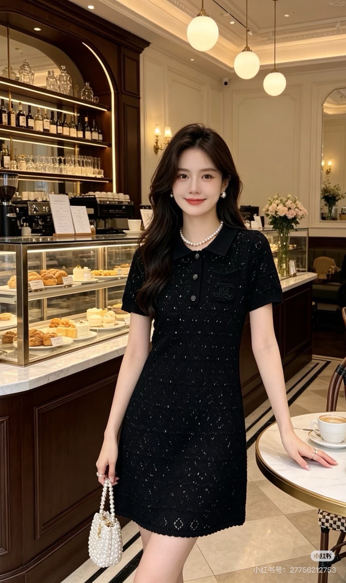 CEL 코튼 포인텔 미니 드레스