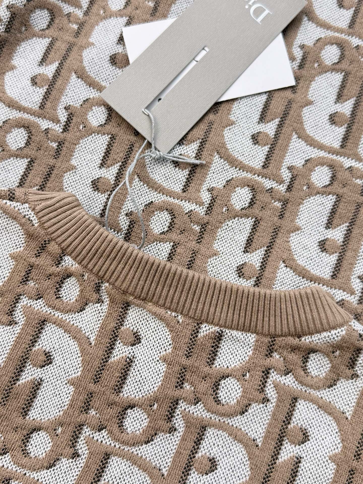 디올 오블리크 자카드 실크 혼방 반팔