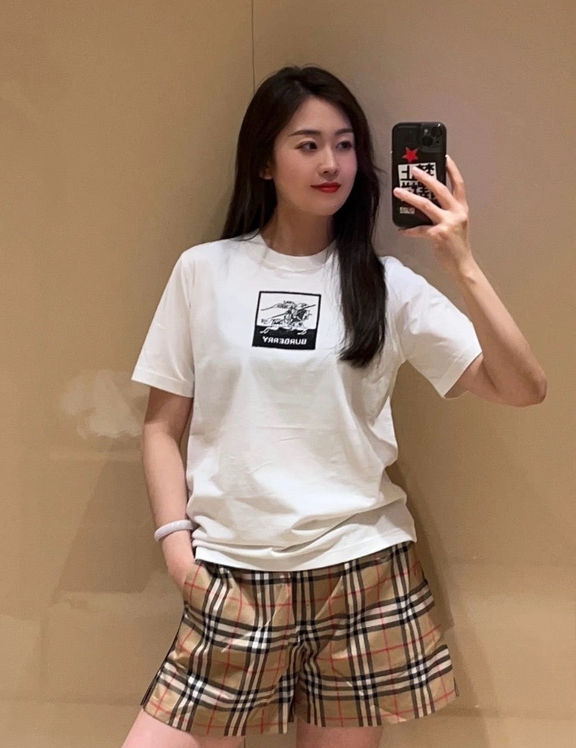 버버리 체크 코튼 쇼츠