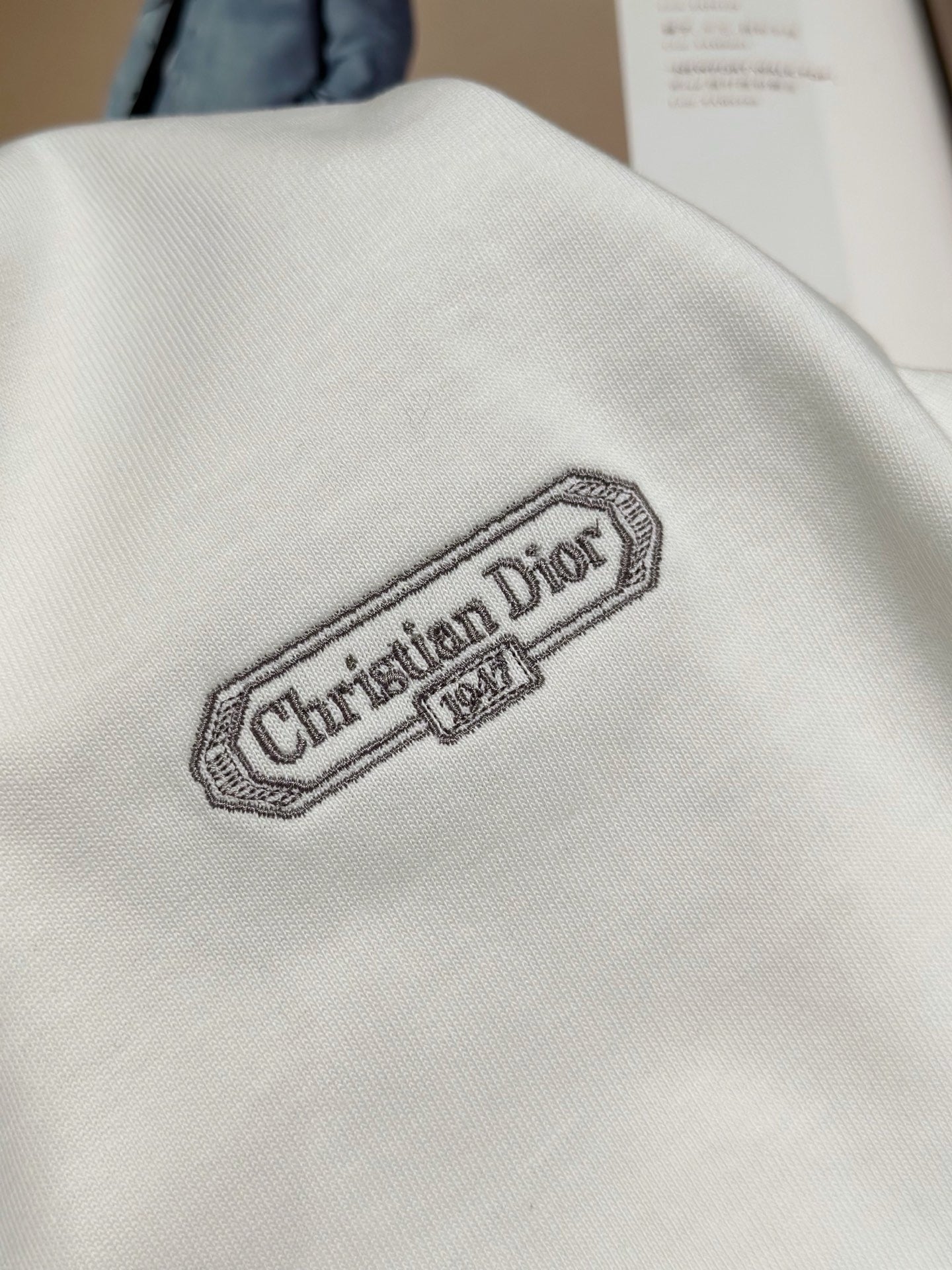 디올 Christian Dior 자수 코튼 저지 티셔츠