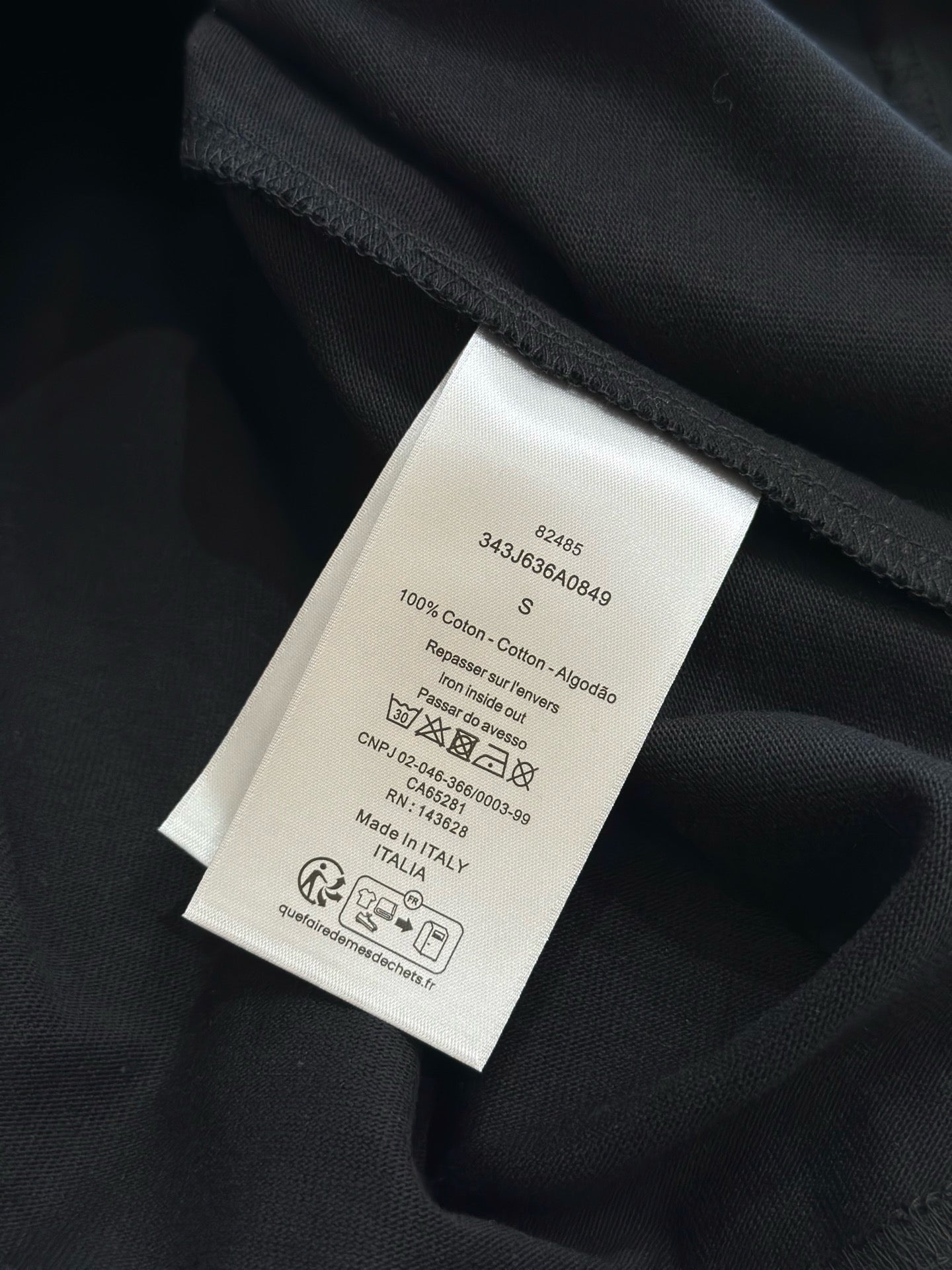 디올 Christian Dior 자수 코튼 저지 티셔츠