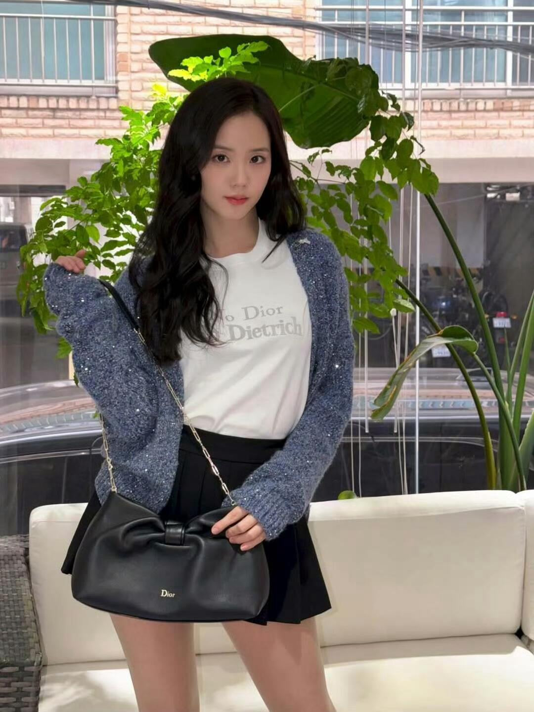 디올 노디올 자수 반팔 티셔츠