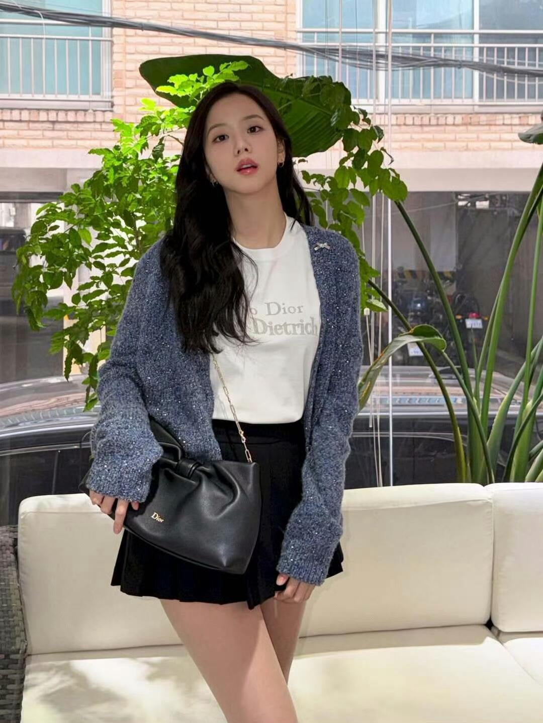 디올 노디올 자수 반팔 티셔츠
