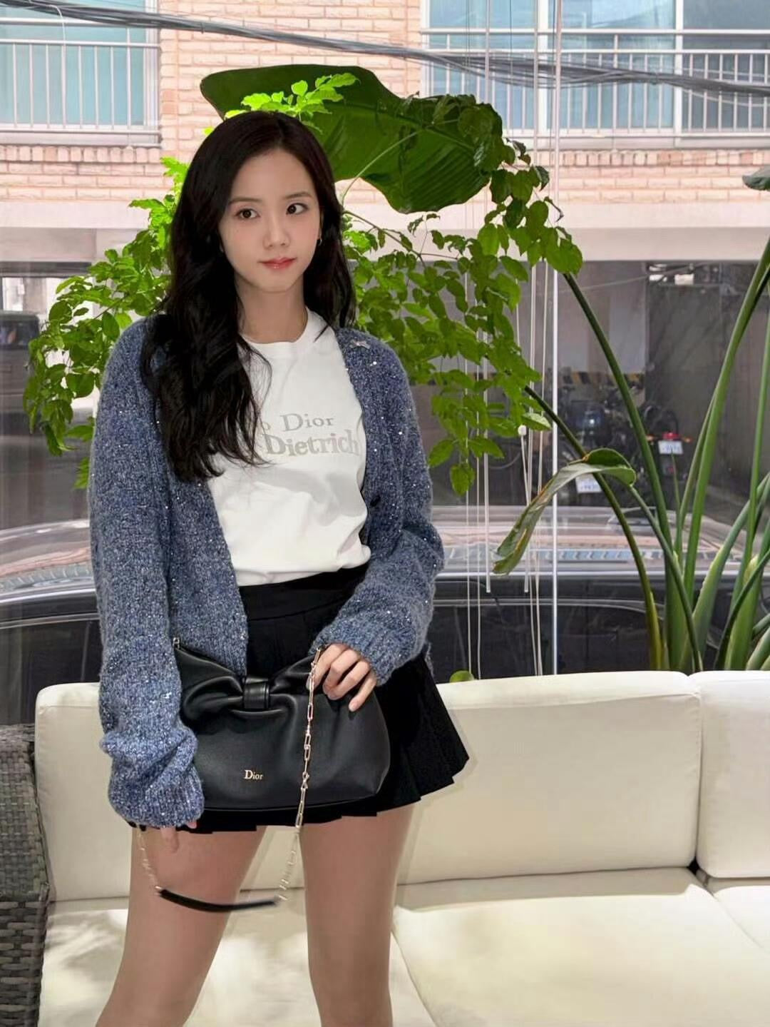 디올 노디올 자수 반팔 티셔츠