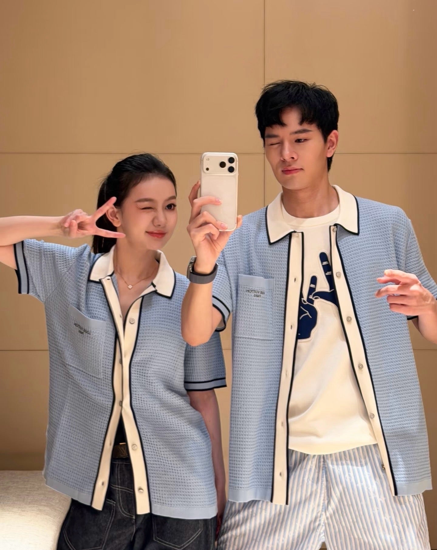 루이비통 와플 시그니처 쇼트 셔츠