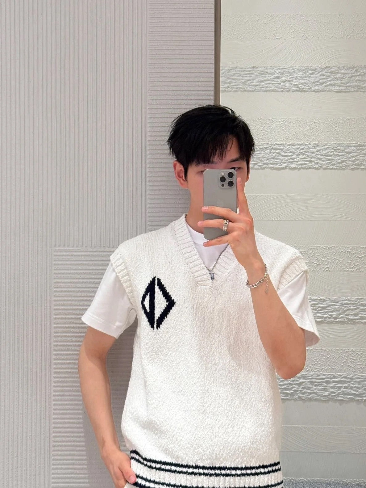 디올 다이아몬드 니트 베스트