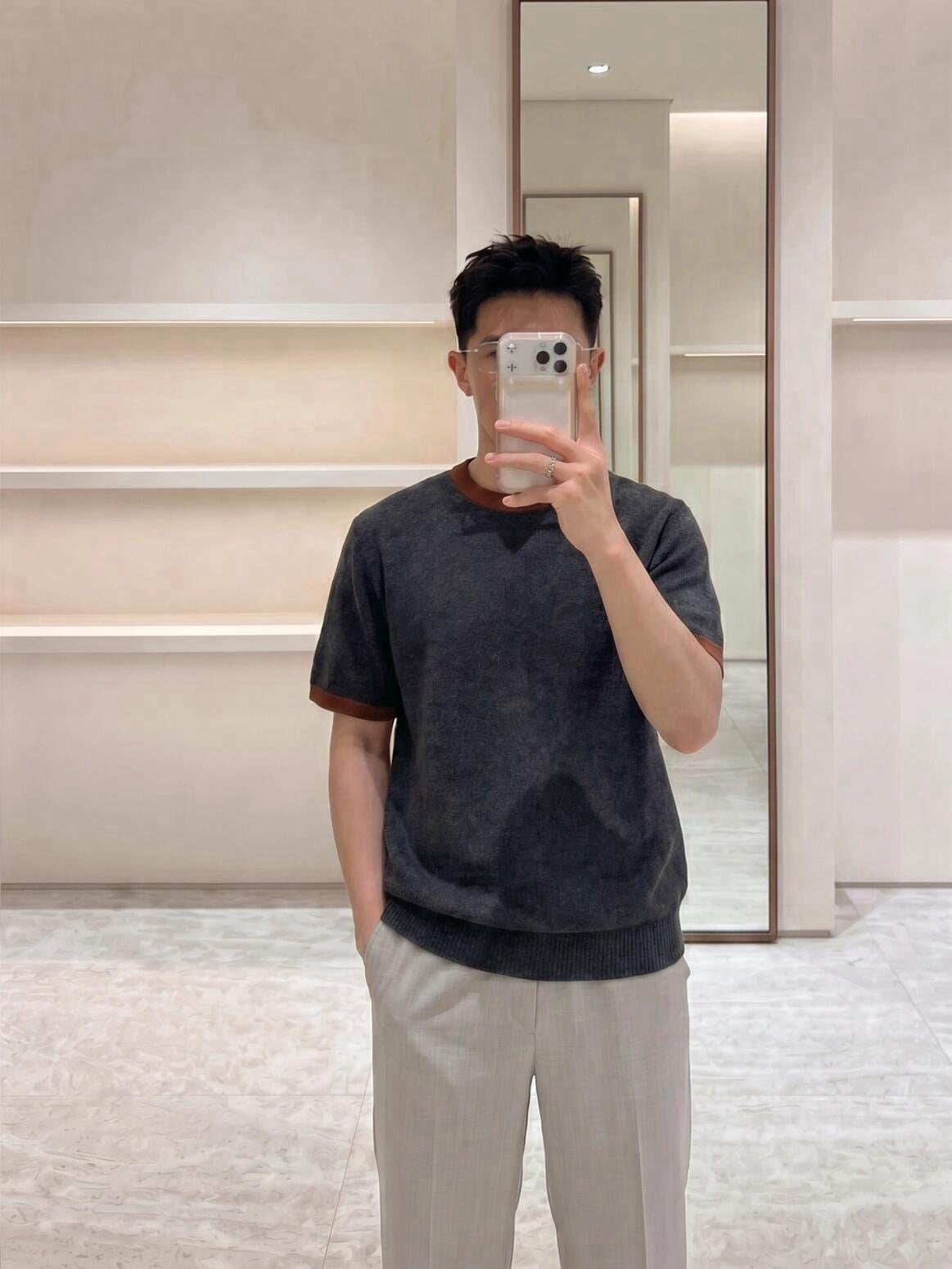 프라다 캐시미어 크루넷 스웨터