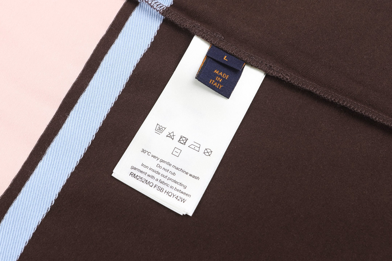 루이비통 스트라이프드 쇼트 슬리브드 티셔츠
