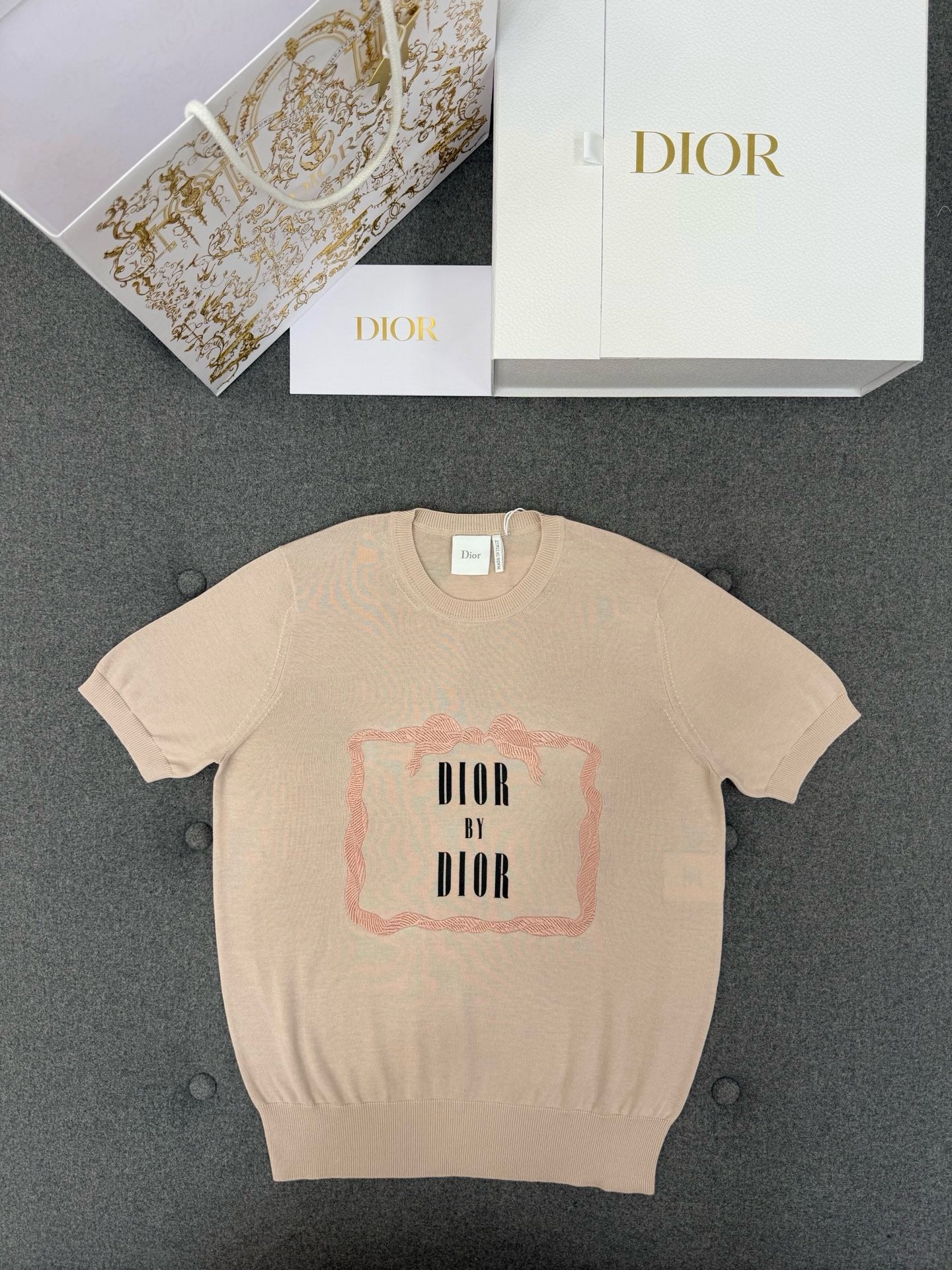 디올 오버사이즈 엠브로이드 북 커버 셔츠