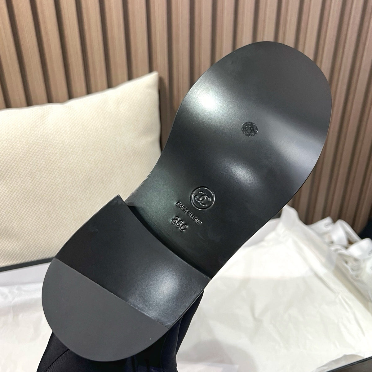 C 24P 레더 롱 부츠