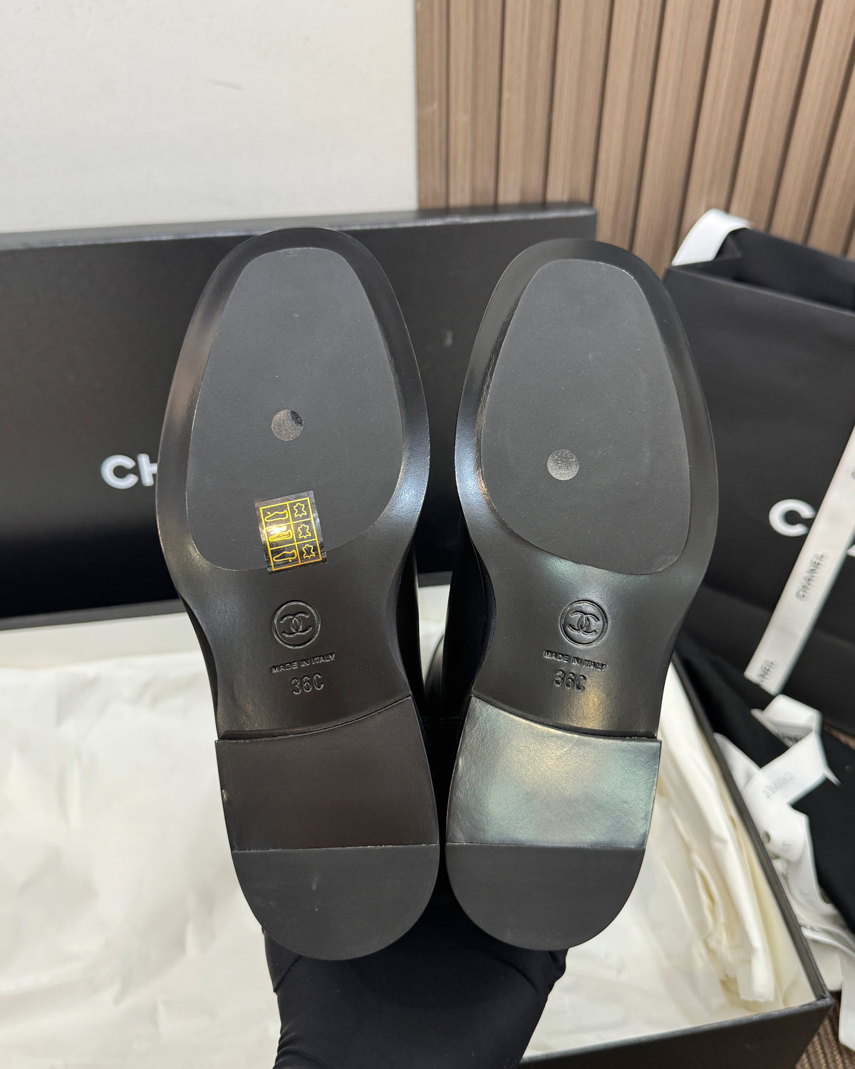 C 가을 겨울 CC 로고 하이 부츠
