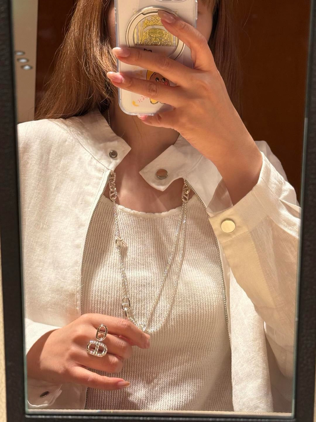 에르메스 Chaine d'ancre Alea II 롱 목걸이