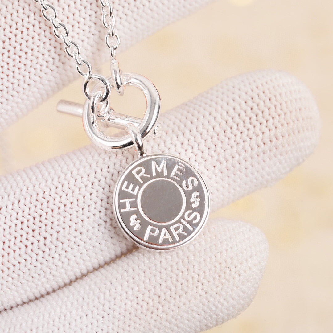 에르메스 Amulettes Hermès Ex-Libris 펜던트 네크리스