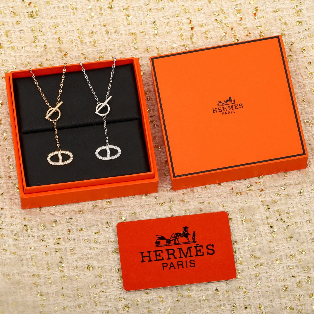에르메스 Chaine d'ancre Contour 펜던트 네크리스