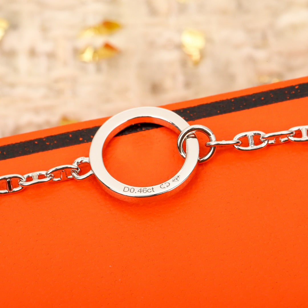 에르메스 Chaine d'ancre Contour 펜던트 네크리스