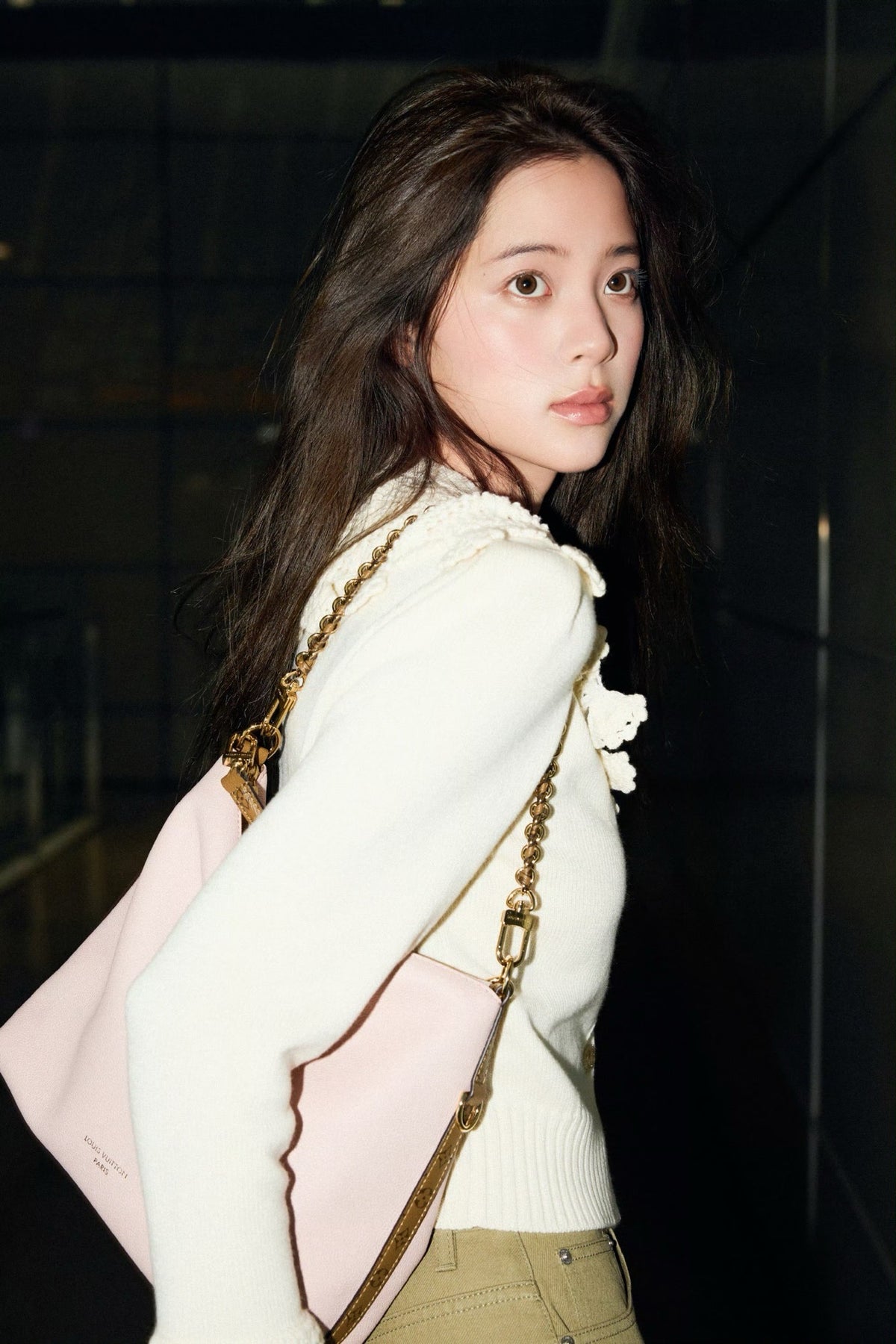 루이비통 크로셰 플라운스 가디건