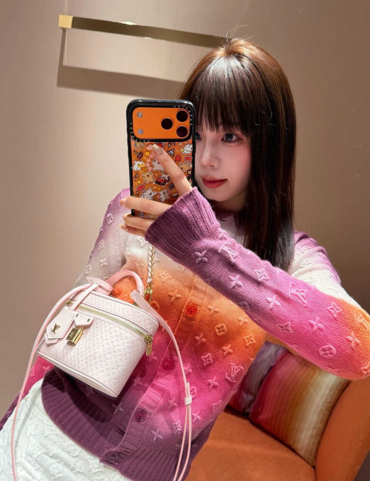루이비통 3D 모노그램 타이다이 가디건
