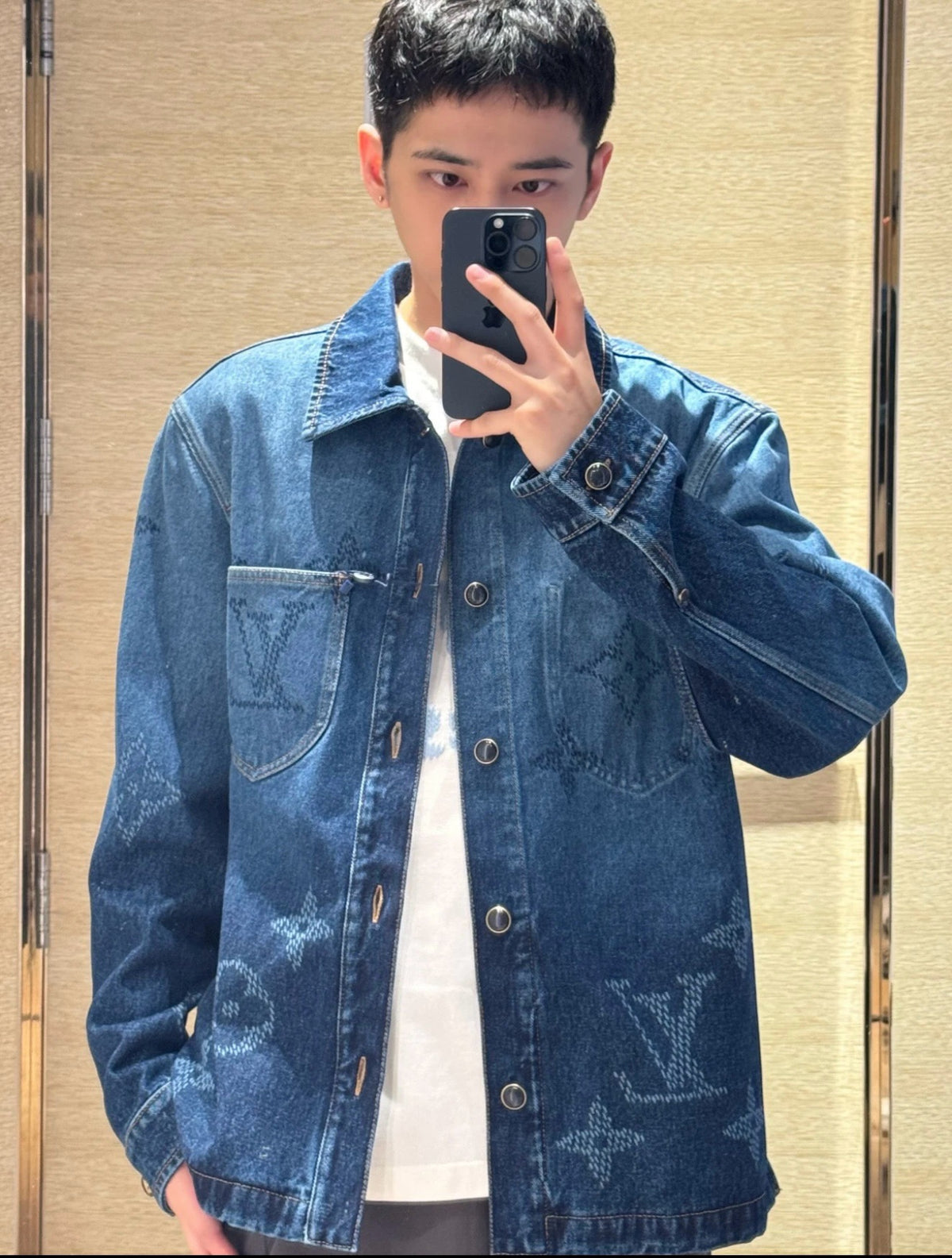 루이비통 모노그램 데님 워크웨어 오버셔츠