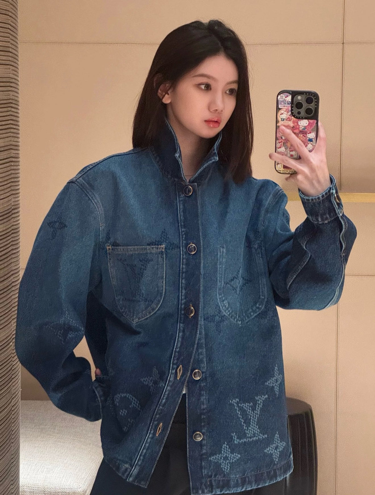 루이비통 모노그램 데님 워크웨어 오버셔츠
