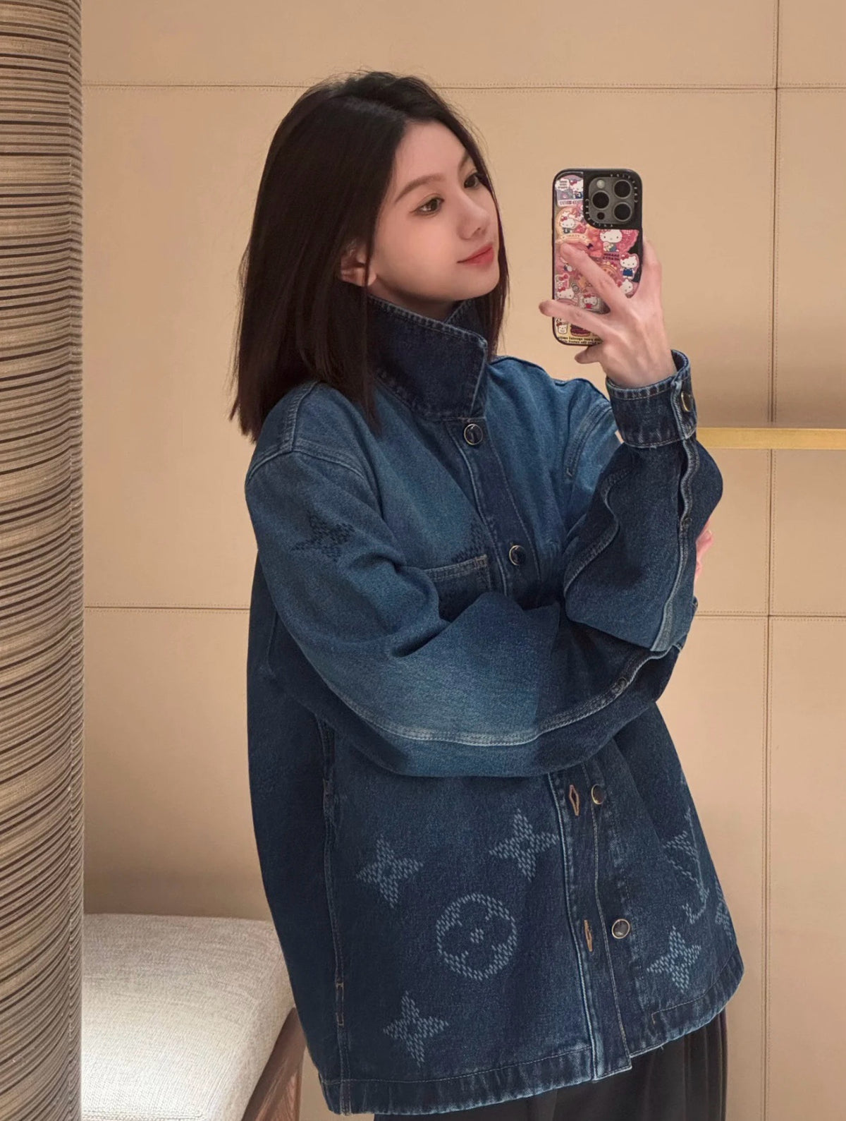 루이비통 모노그램 데님 워크웨어 오버셔츠