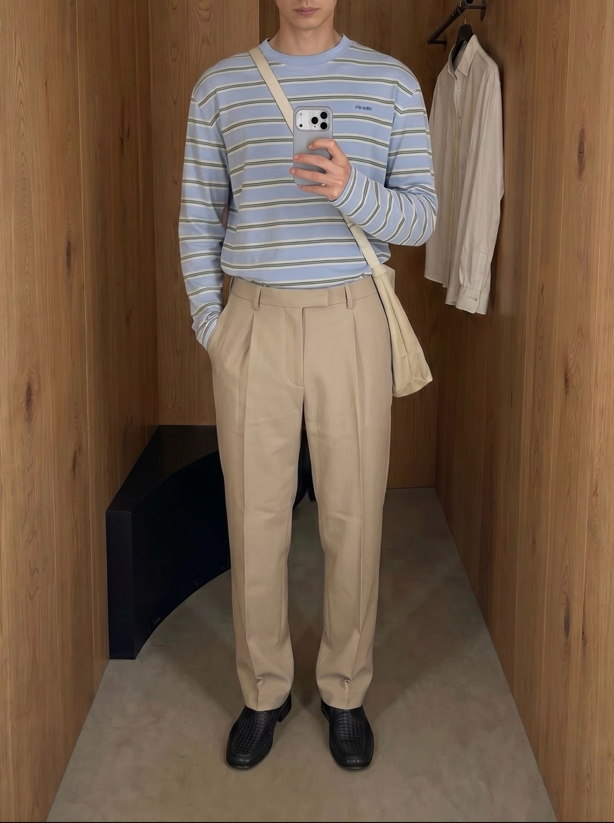 프라다 로고 저지 티셔츠