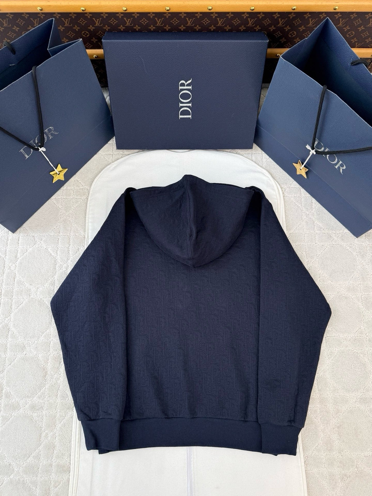 디올 오블리크 후드 스웨트셔츠