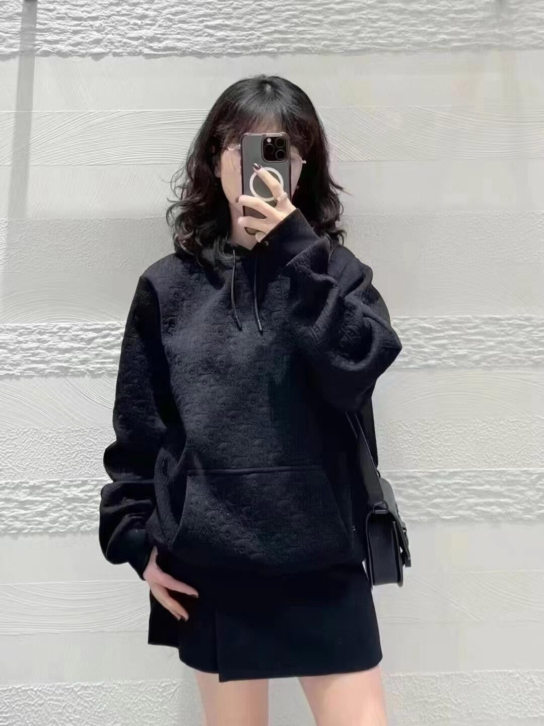 디올 오블리크 후드 스웨트셔츠