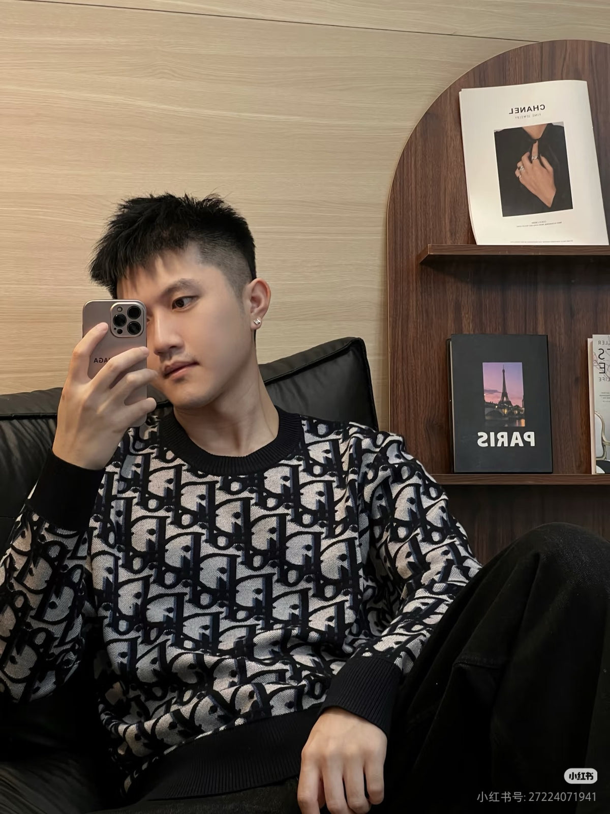 디올 오블리크 스웨터