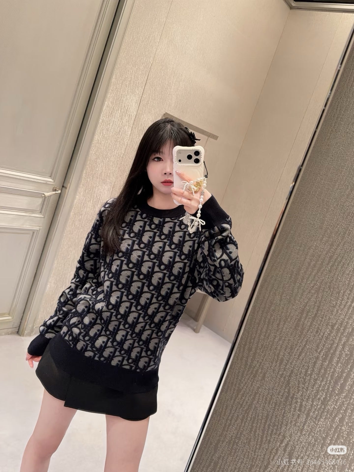 디올 오블리크 스웨터