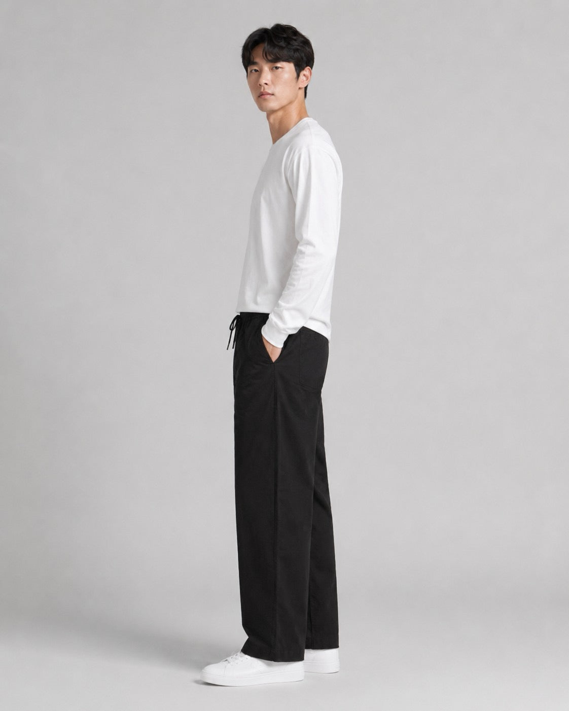 로에베 자수 롱 팬츠