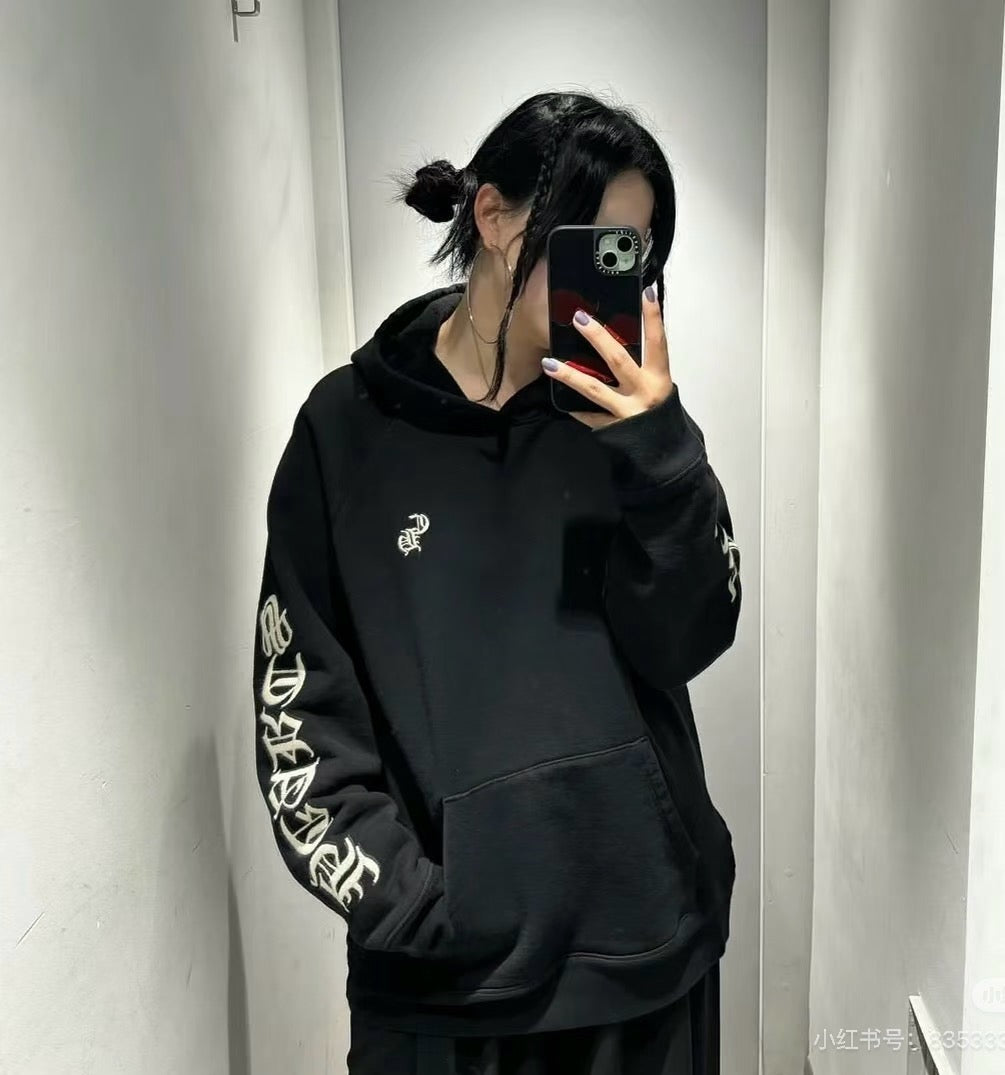 크롬하츠 자수 후드티
