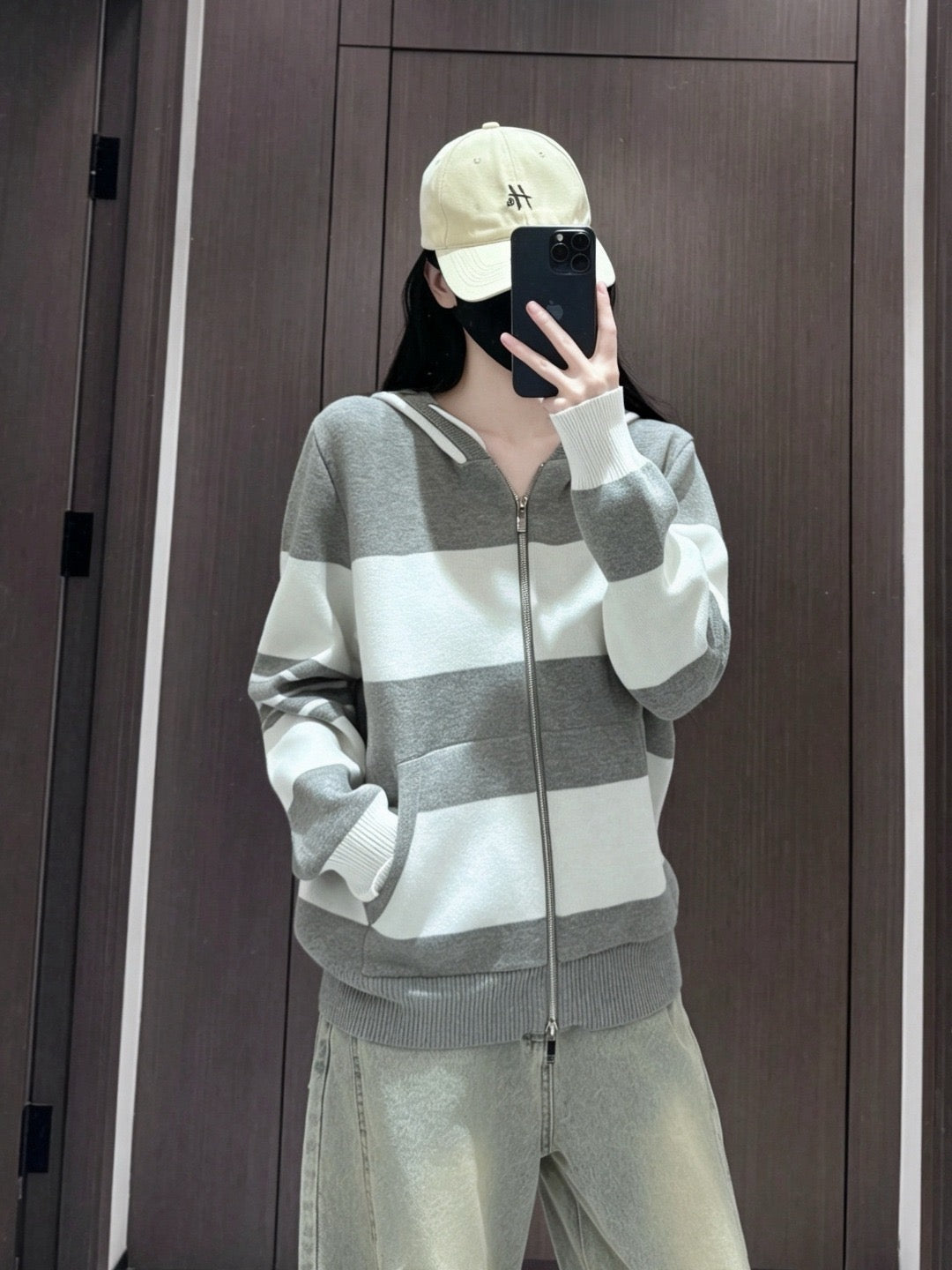 톰브라운 헥터 4선 럭비 후드집업