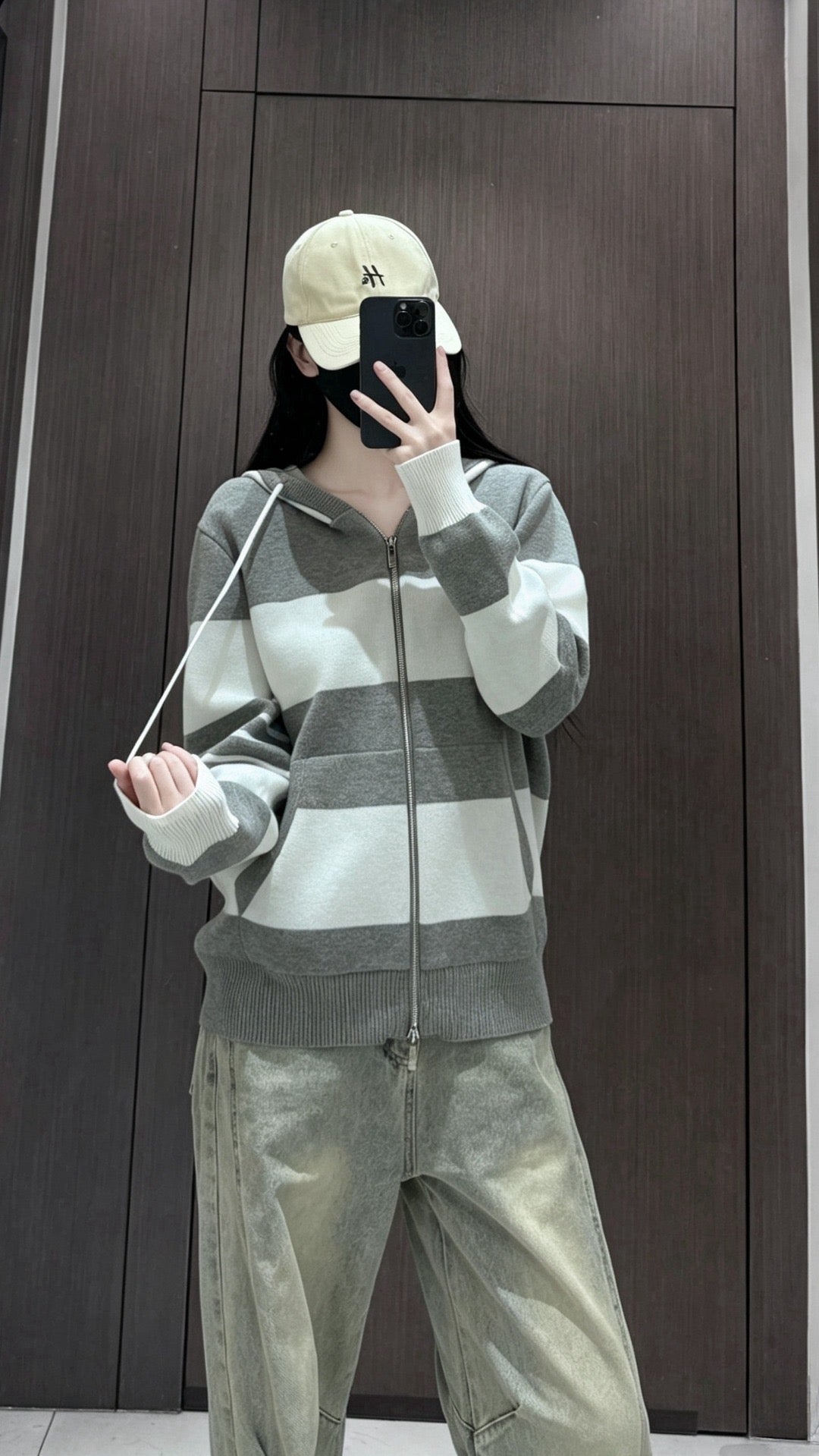 톰브라운 헥터 4선 럭비 후드집업