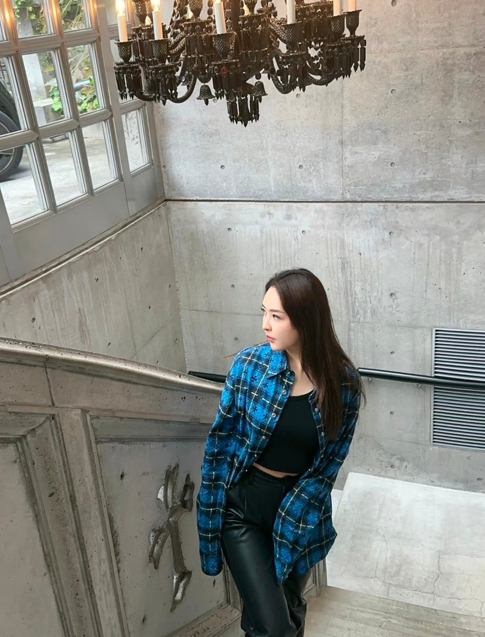크롬하츠 체크 패턴 셔츠