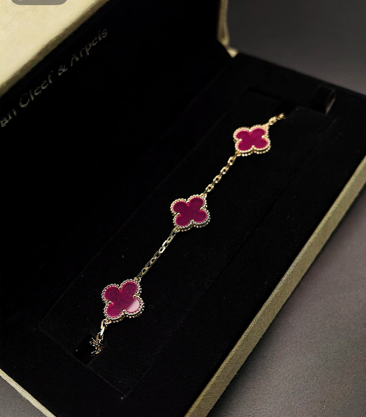 반클리프 빈티지 알함브라 에나멜 브레이슬릿