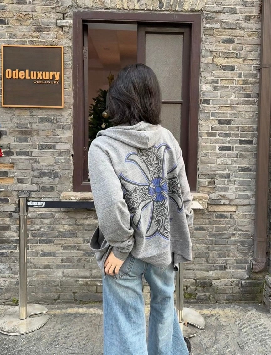 크롬하츠 멀티패턴 백로고 후드