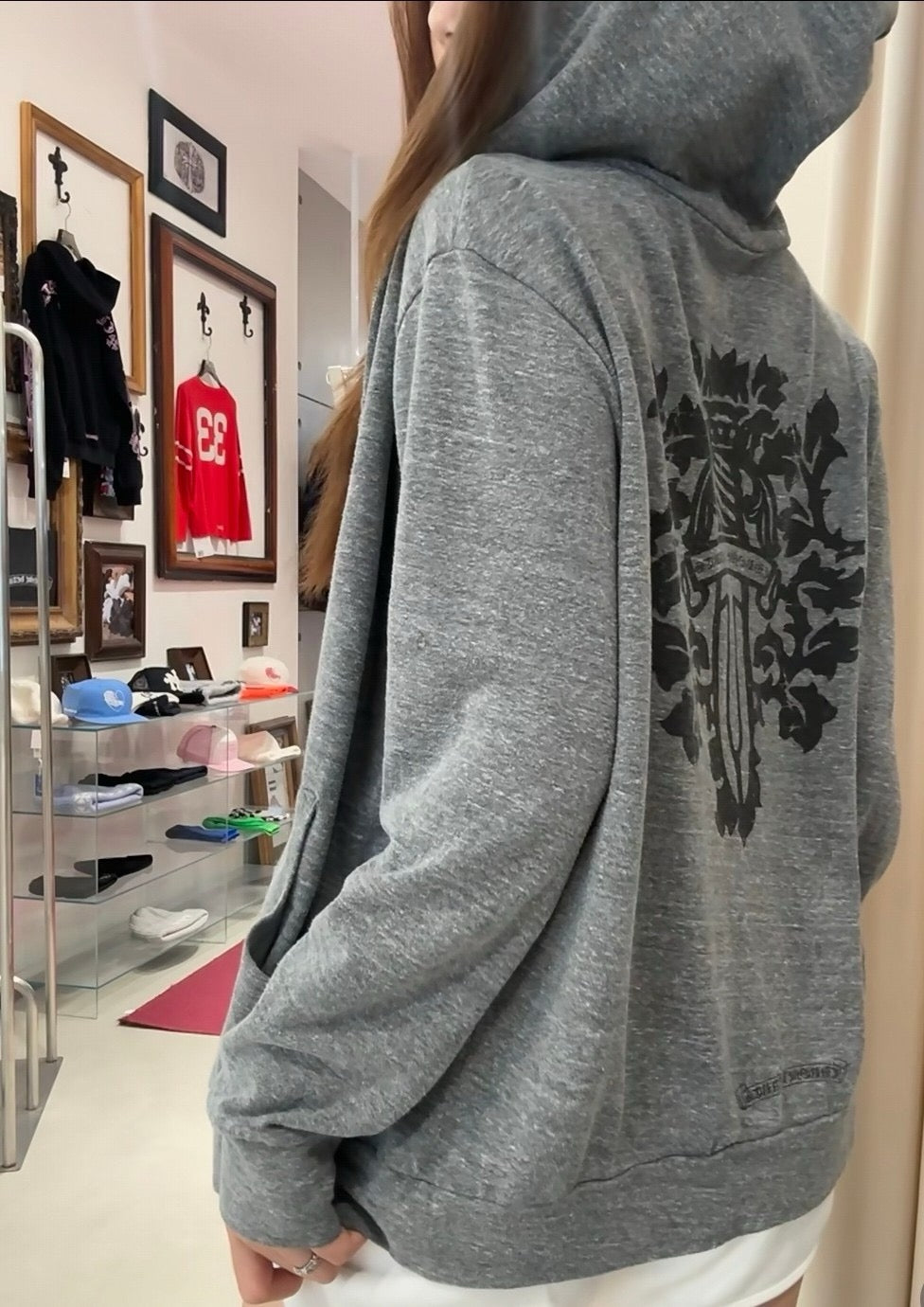크롬하츠 대거 프린팅 후드