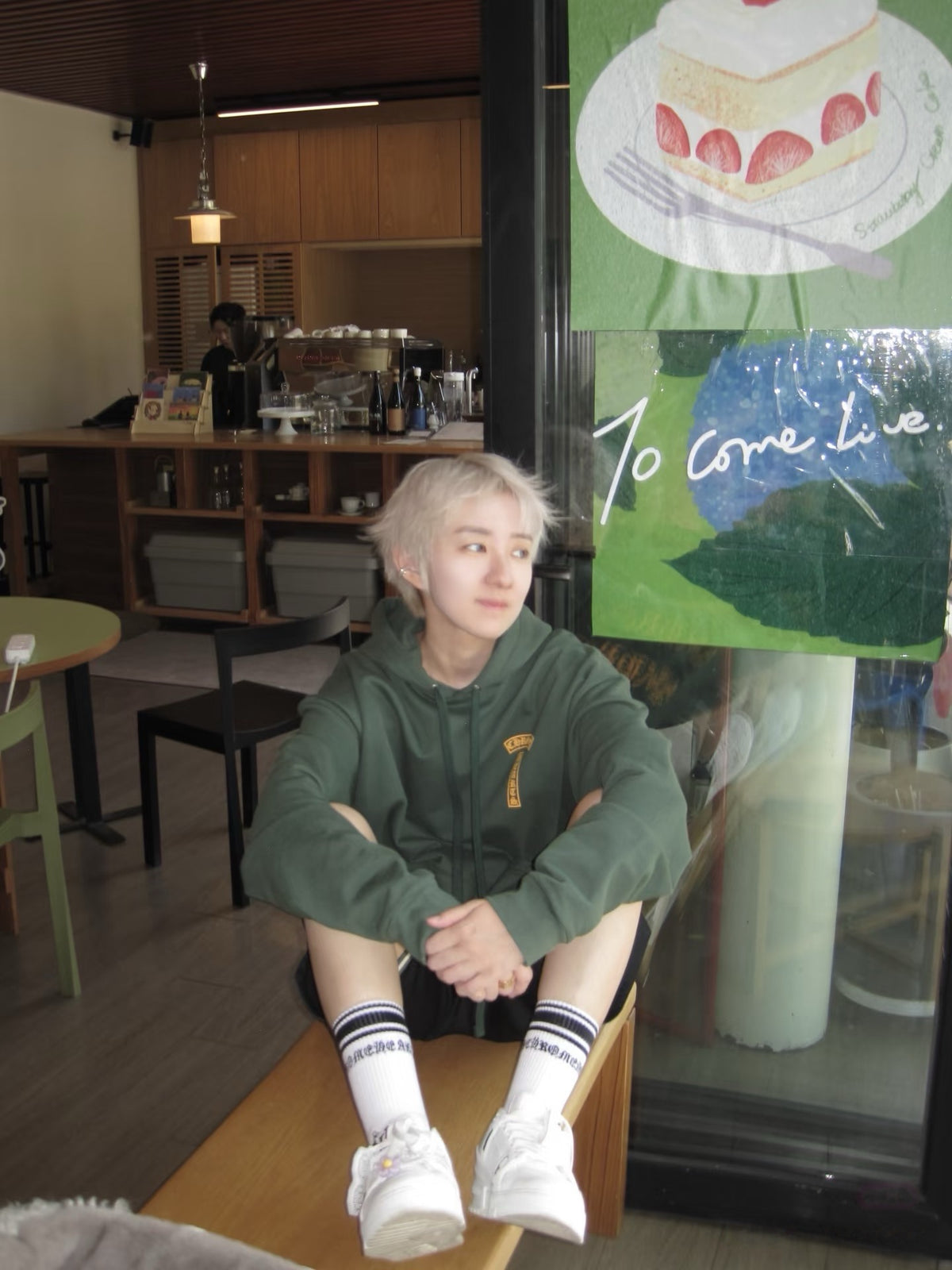 크롬하츠 USA 스크립트 로고 후드