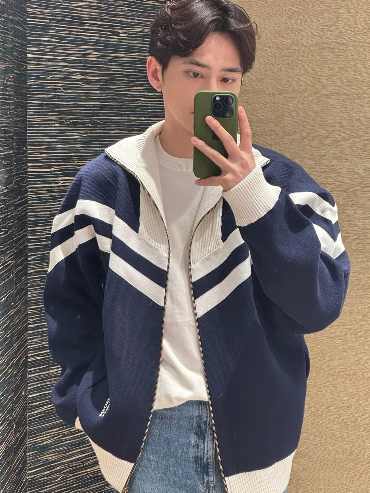 루이비통 니티드 코튼 세일러 블루종