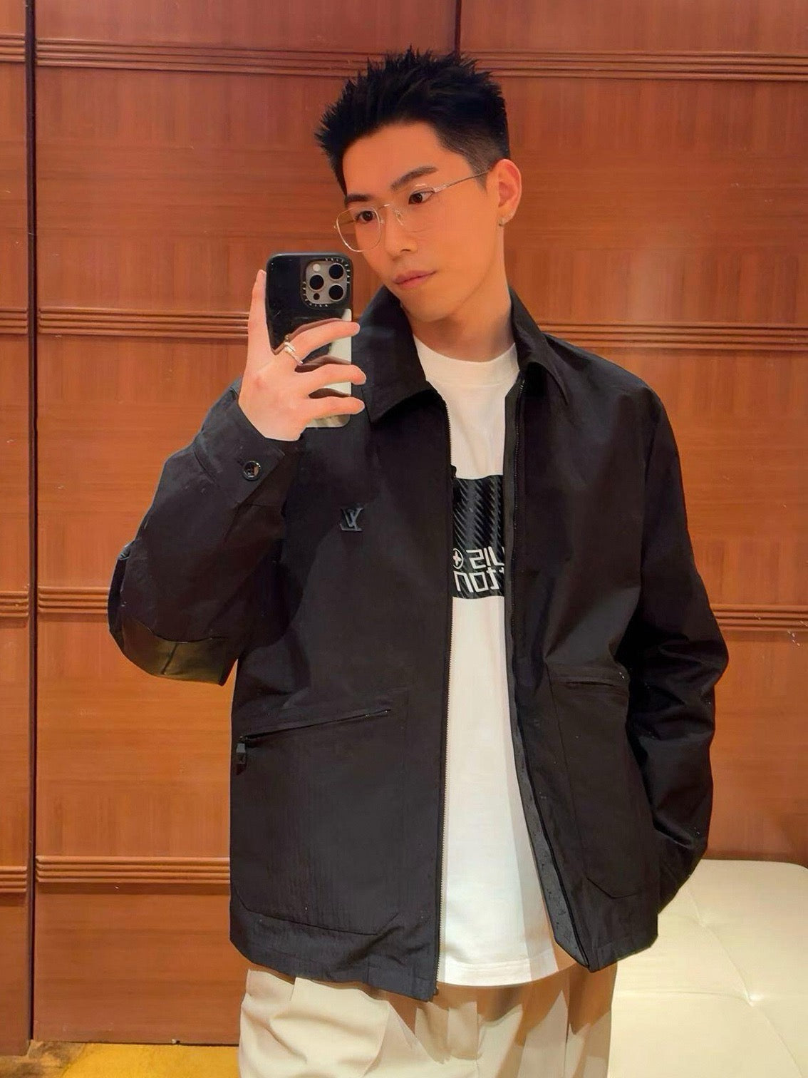루이비통 코튼 립스톱 스태프 자켓