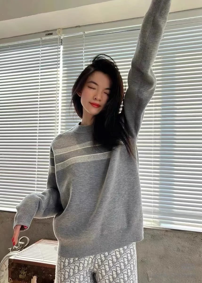 디올 리버서블 라운드 넥 스웨터