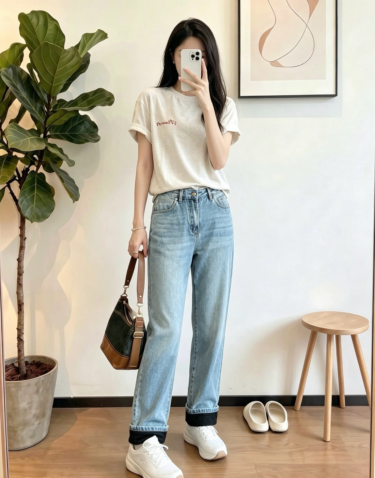 디올 퀄팅 데님 팬츠