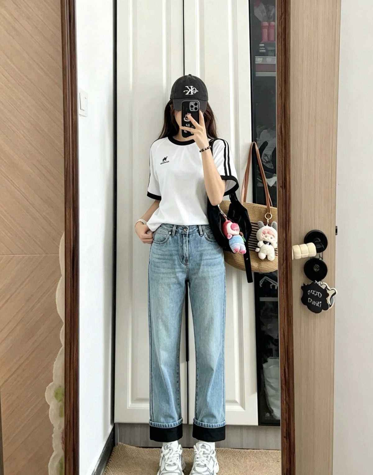 디올 퀄팅 데님 팬츠