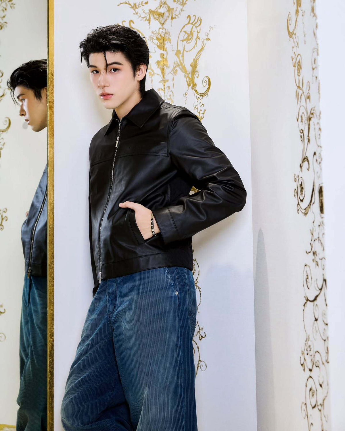 디올 까나쥬 블루종 자켓