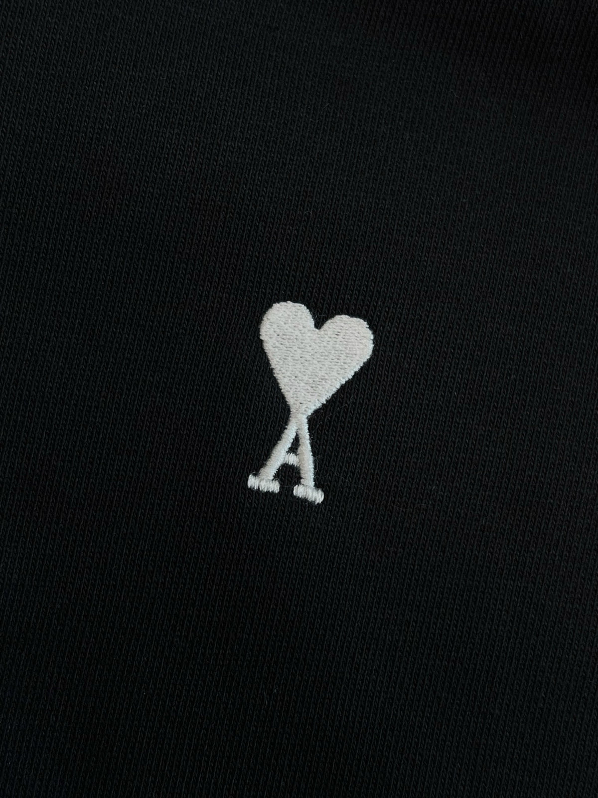 아미 파리 블랙 코튼 아미 드  cœur 지퍼 후디
