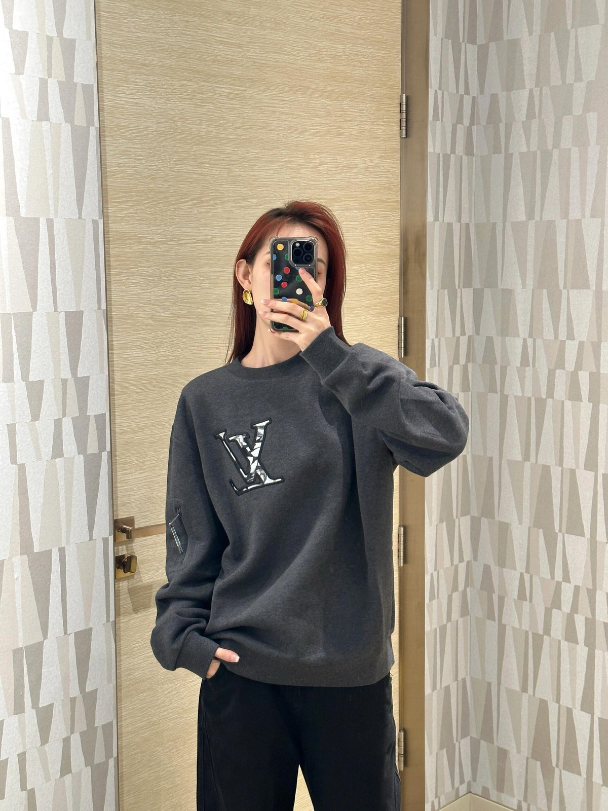 루이비통 스키 코튼 크루넥
