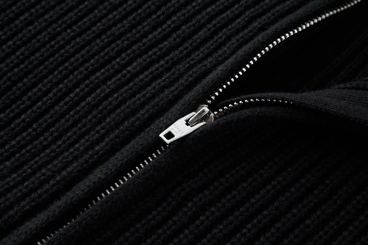 CEL 로고 리브드 울 후드 집업